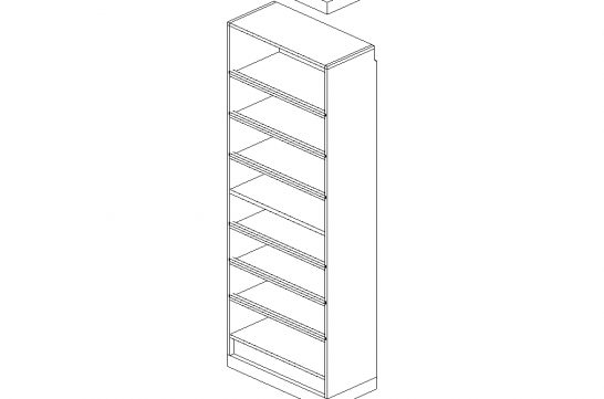 Cherry 30" Shelf Cabinet (5 adj shelves)